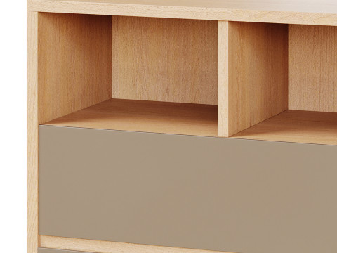 Penny Gene Plywood Latte Chest of Drawers 3D Модель