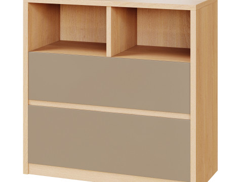 Penny Gene Plywood Latte Chest of Drawers 3D Модель