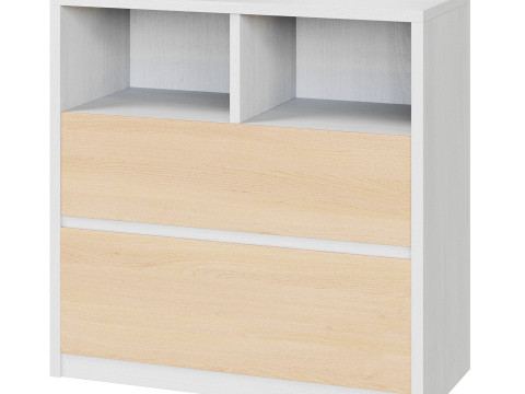 Penny Gene Plywood Latte Chest of Drawers 3D Модель