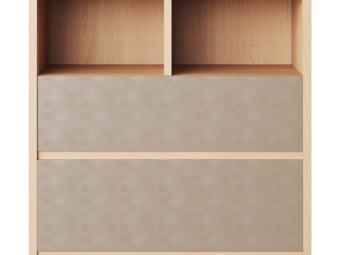 Penny Gene Plywood Latte Chest of Drawers 3D Модель