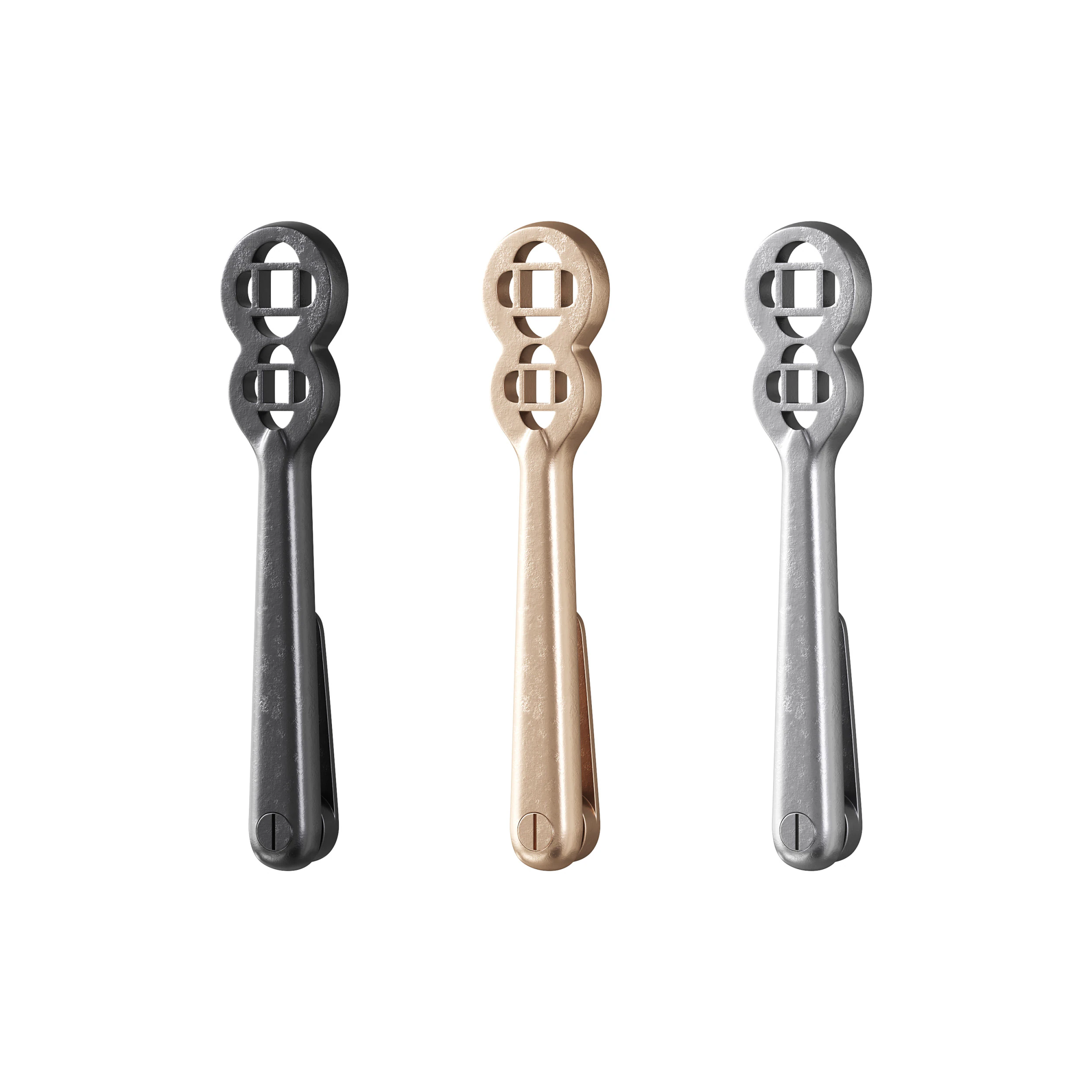 Polished Solid Aluminium Carpet Clip Stair Holder Pair 3D Model .c4d .max .obj .3ds .fbx .stl .blend 
