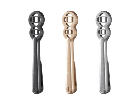 Polished Solid Aluminium Carpet Clip Stair Holder Pair Model 3D