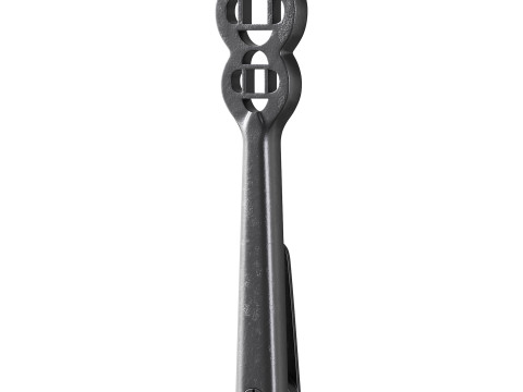 Polished Solid Aluminium Carpet Clip Stair Holder Pair Modèle 3D