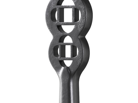 Polished Solid Aluminium Carpet Clip Stair Holder Pair Modèle 3D