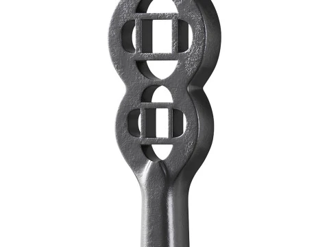 Polished Solid Aluminium Carpet Clip Stair Holder Pair 3D Model