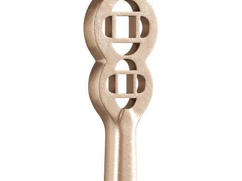Polished Solid Aluminium Carpet Clip Stair Holder Pair Modèle 3D