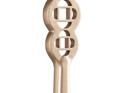 Polished Solid Aluminium Carpet Clip Stair Holder Pair 3D Model