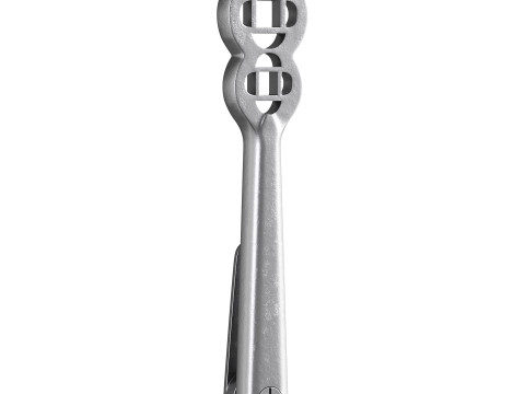 Polished Solid Aluminium Carpet Clip Stair Holder Pair Modèle 3D