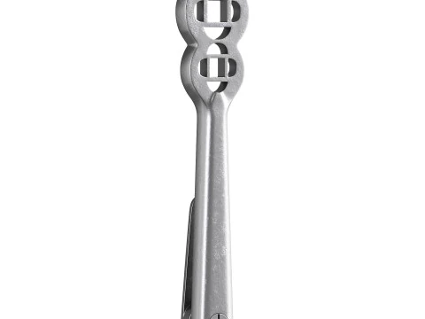 Polished Solid Aluminium Carpet Clip Stair Holder Pair 3D Model