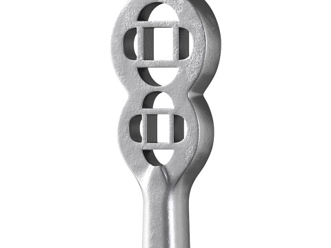 Polished Solid Aluminium Carpet Clip Stair Holder Pair Modèle 3D