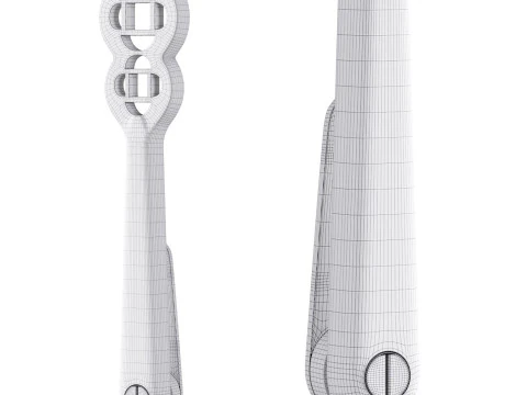 Polished Solid Aluminium Carpet Clip Stair Holder Pair 3D Model