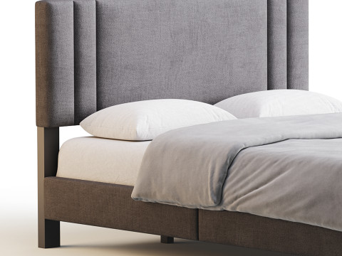 Queen Bed 3D Model