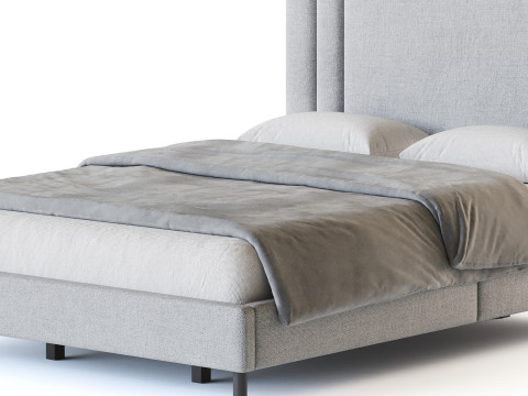 Queen Bed 3D Model