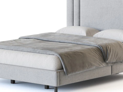 Queen Bed 3D Model