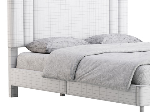 Queen Bed 3D Model