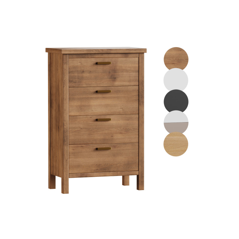 Reed 4-Drawer Dresser Model 3D .c4d .max .obj .3ds .fbx .stl .blend 