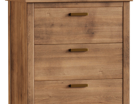 Reed 4-Drawer Dresser Model 3D