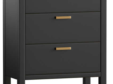 Reed 4-Drawer Dresser Model 3D