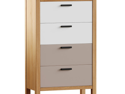 Reed 4-Drawer Dresser Model 3D