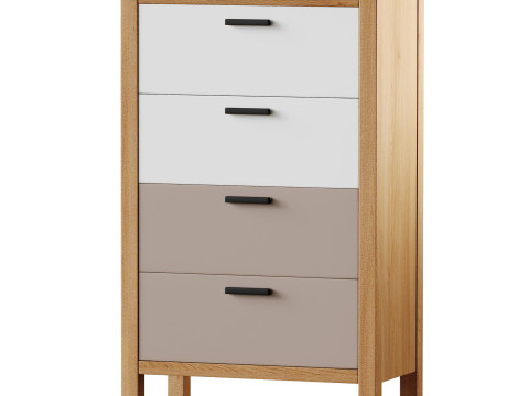 Reed 4-Drawer Dresser Model 3D