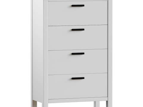 Reed 4-Drawer Dresser Model 3D