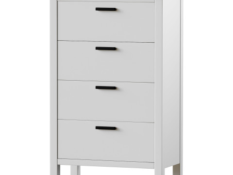 Reed 4-Drawer Dresser Model 3D