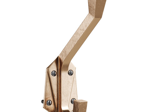 Renovator Supply Heavy Duty Coat Hooks Double Hook Coat Hanger 3D Model
