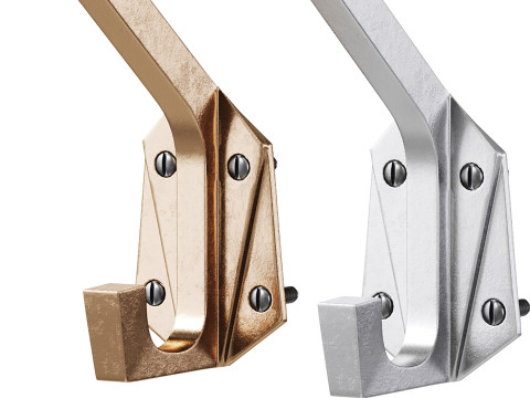 Renovator Supply Heavy Duty Coat Hooks Double Hook Coat Hanger 3D Model