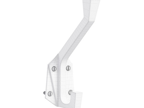 Renovator Supply Heavy Duty Coat Hooks Double Hook Coat Hanger 3D Model