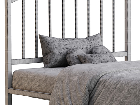 Rest Haven Hartford Metal Queen Platform Bed Modelo 3D
