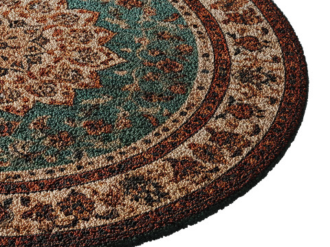 Round carpet 2 Modello 3D