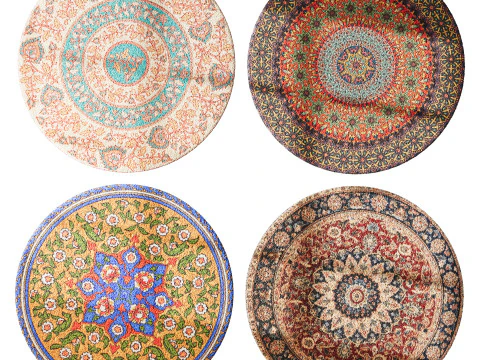 Round carpet 3 3D Model