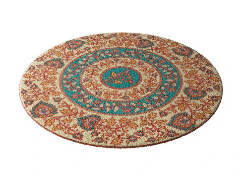 Round carpet 3 3D Model