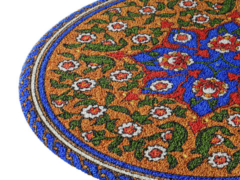 Round carpet 3 Modelo 3D