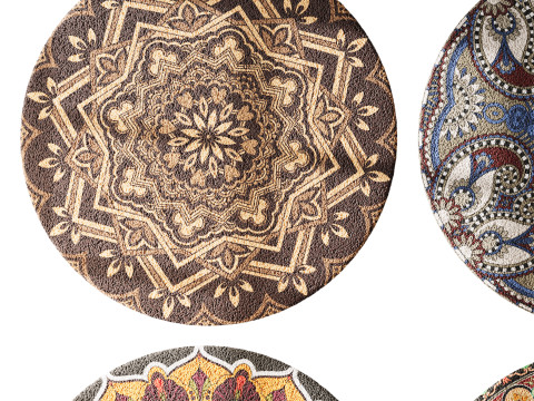 Round carpet 4 3D Model