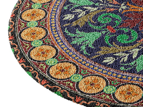 Round carpet 4 3D Model