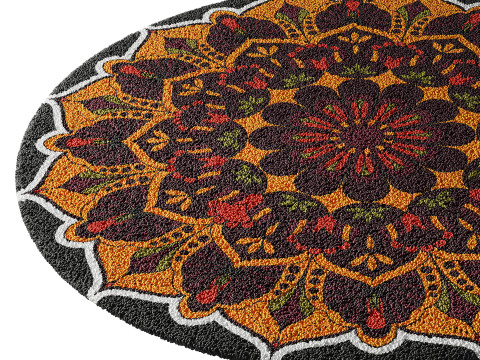 Round carpet 4 3D Model