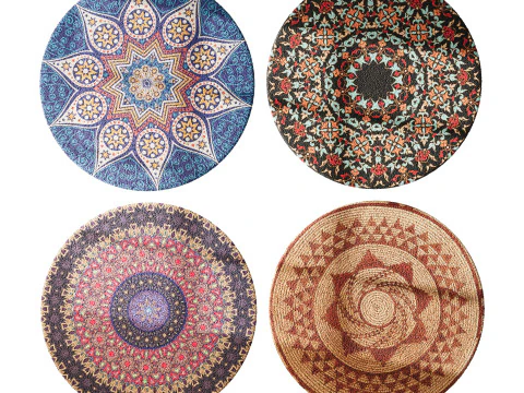 ラウンドカーペット6 3Dモデル