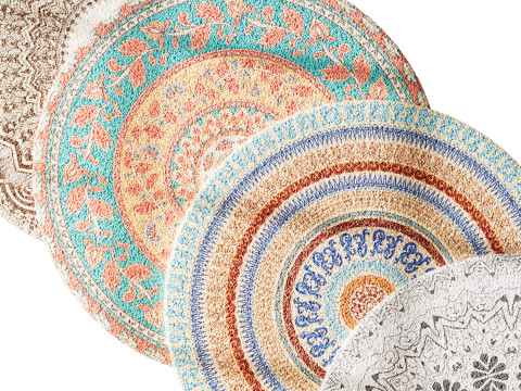 Round carpet 8 Modelo 3D