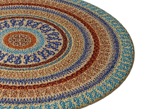 Round carpet 8 3D Model