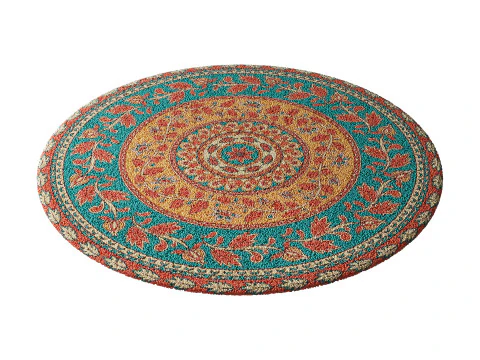 Round carpet 8 3D Model