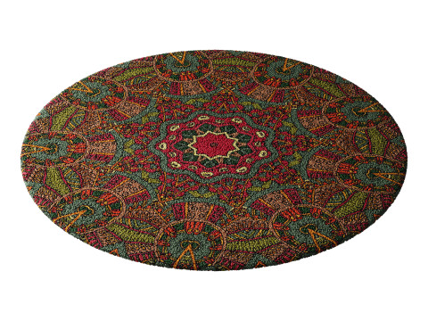 Round carpet 10 3D Model