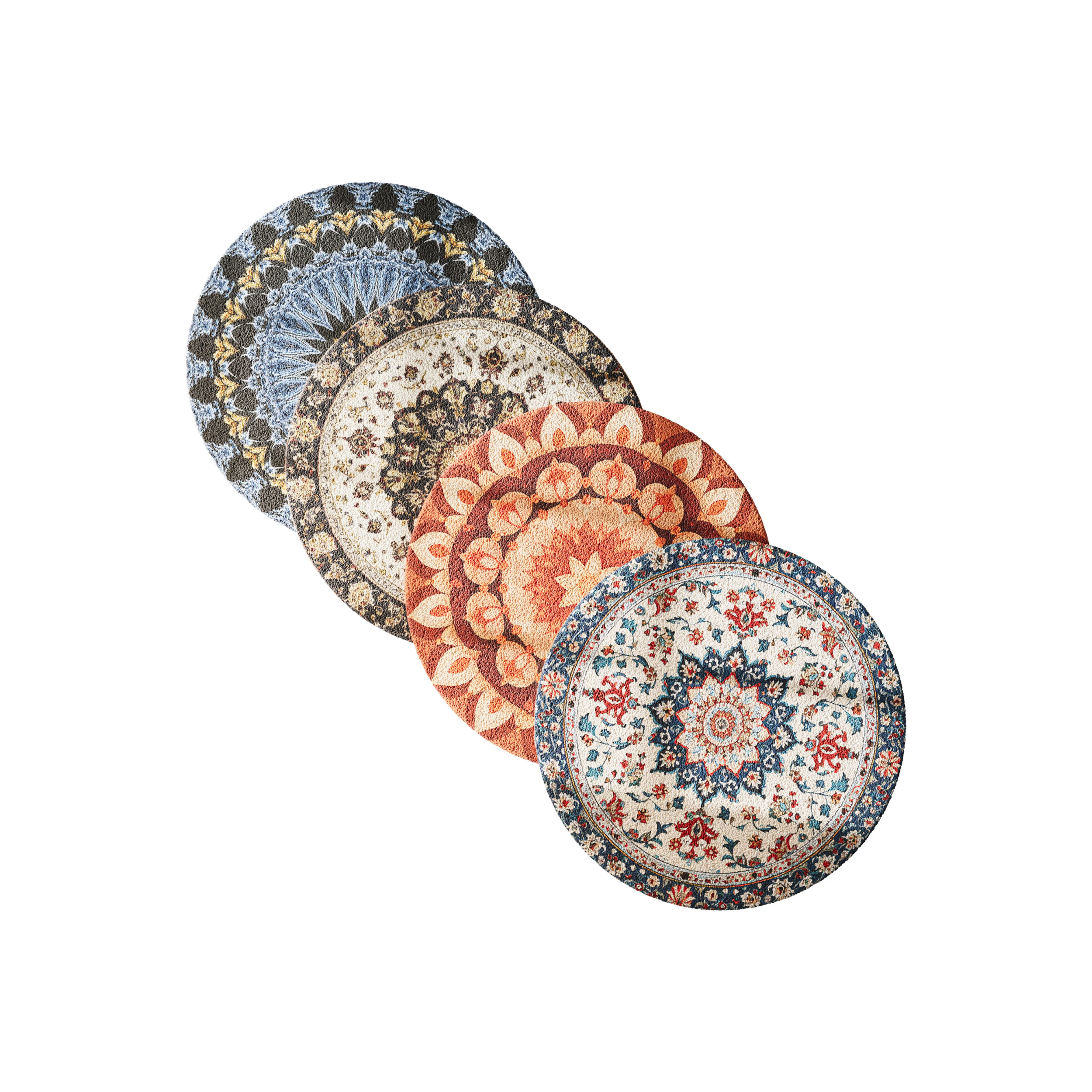 Round carpet 11 3D Model .c4d .max .obj .3ds .fbx .stl .blend 