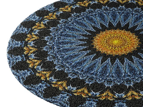 Round carpet 11 3D Model