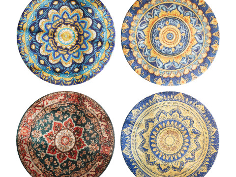 Round carpet 12 Modelo 3D