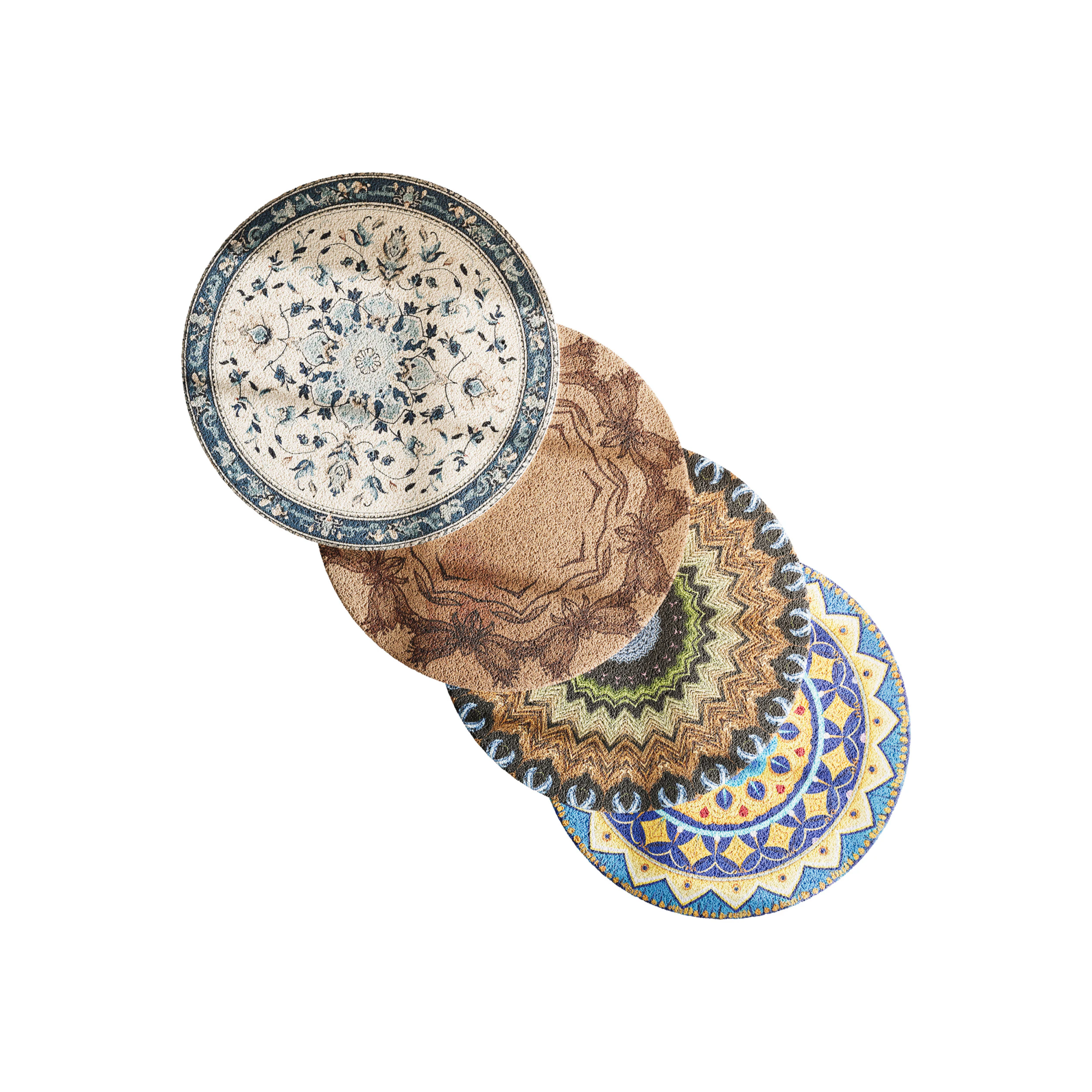 Round carpet 13 3D Model .c4d .max .obj .3ds .fbx .stl .blend 