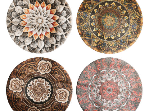 Round carpet 14 Modelo 3D