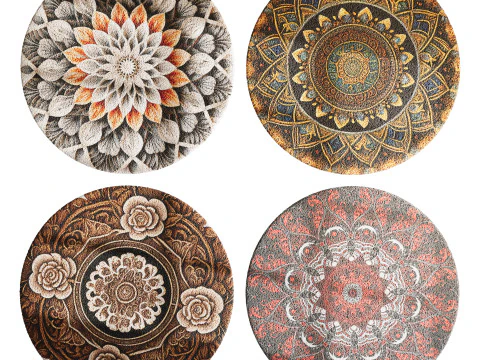 Round carpet 14 3D Model