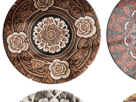 Round carpet 14 Modelo 3D