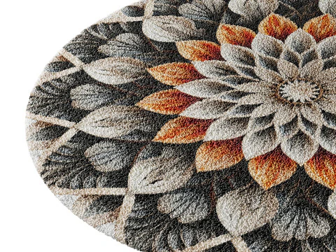 Round carpet 14 3D Model